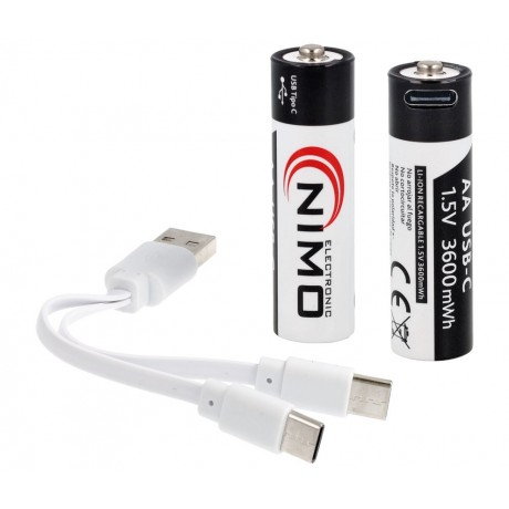 Batería de Li-Ion 1,5V AA recargable por USB-C BAT511