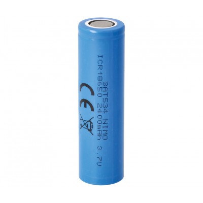 LC18650 Batería recargable Li-Ion ICR18650, SIN cto. de control, 3,7V/2400mAh