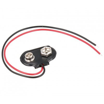 Portapilas con 2 hilos para pilas de 9V (10 unidades) - POR010