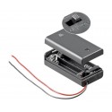 Caja porta pilas para AA / R06 x 2 con interruptor (10 unidades) - POR018