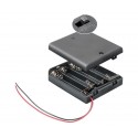 Caja porta pilas para AA / R06 x 4 con interruptor (10 unidades) - POR021