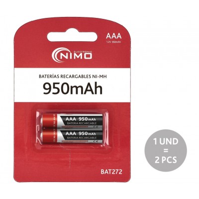 Batería recargable AAA 1,2V/950mAh NI-MH BAT272