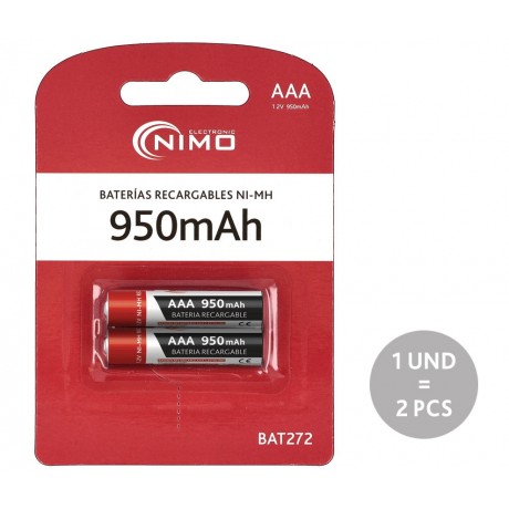 Batería recargable AAA 1,2V/950mAh NI-MH BAT272