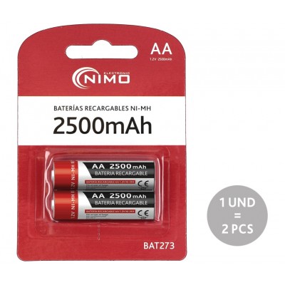 Batería recargable AA 1,2V/2500mAh NI-MH BAT273