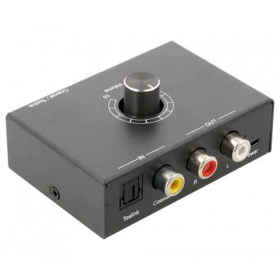 Convertidor de Audio Digital a Analógico con control volumen ACTV141
