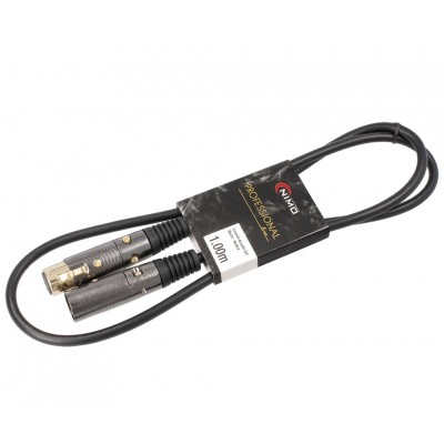 Conexión Audio XLR-Canon macho - hembra, 1.0m, Balanceado - WIR380