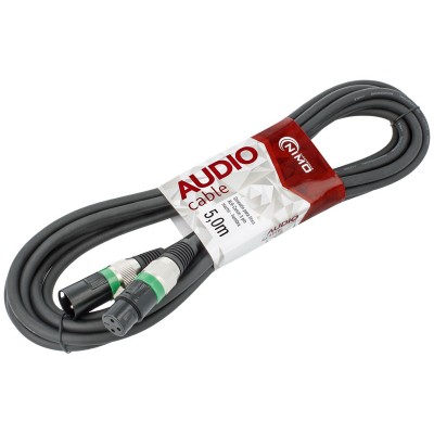 Conexión Audio XLR-Canon macho - hembra, 5.0m, simétrico, bajo ruido - WIR357