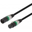 Conexión Audio XLR-Canon macho - hembra, 10.0m, simétrico, bajo ruido - WIR358
