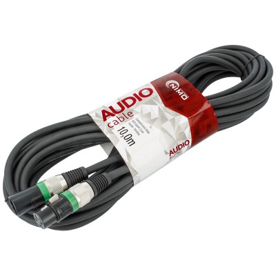 Conexión Audio XLR-Canon macho - hembra, 10.0m, simétrico, bajo ruido - WIR358