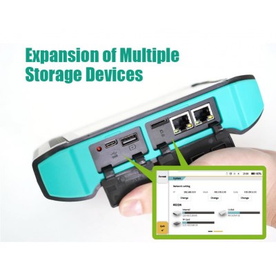 Analizador fibra óptica digital, OTDR, OPM, VFL y redes RJ45 de Proskit MT-7650