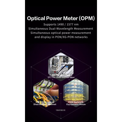 Tester de potencia para fibra óptica XGPON y redes LAN RJ45 de Proskit MT-7606
