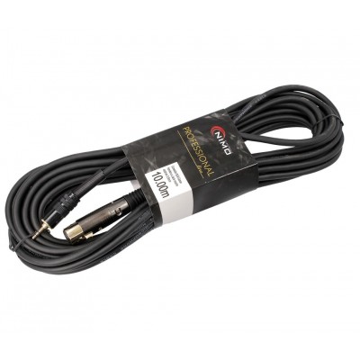 Conexión Profesional XLR-Canon hembra a Jack macho estéreo 3,5mm 10.00m - WIR395
