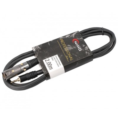 Conexión Profesional XLR-Canon macho a Jack macho estéreo 3,5mm 2.00m - WIR386