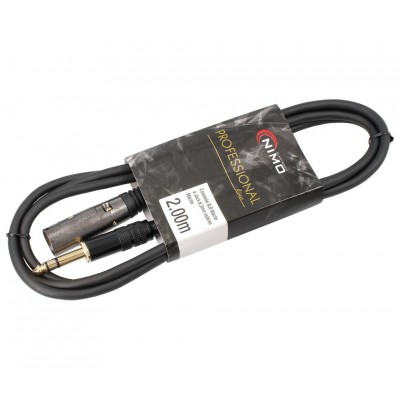 Conexión Profesional XLR-Canon macho a Jack macho estéreo 6,3mm 2.00m - WIR390