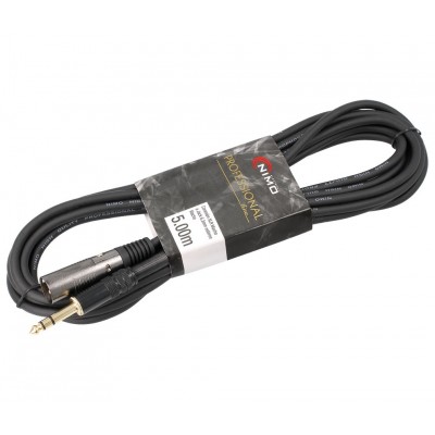 Conexión Profesional XLR-Canon macho a Jack macho estéreo 6,3mm 5.00m - WIR391