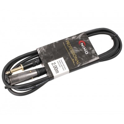 Conexión Profesional XLR-Canon macho a Jack macho mono 6,3mm 2,0m - WIR398