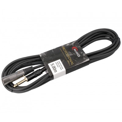 Conexión Profesional XLR-Canon macho a Jack macho mono 6,3mm 5,0m - WIR399