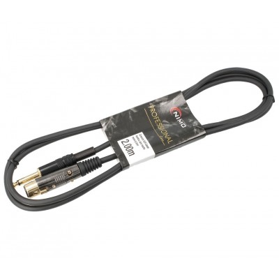 Conexión Profesional XLR-Canon hembra Jack macho mono 6,3mm 2,00m - WIR447