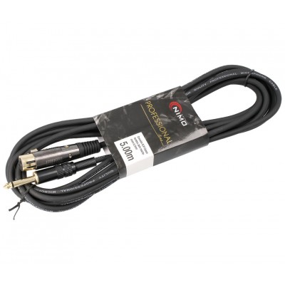 Conexión Profesional XLR-Canon hembra Jack macho mono 6,3mm 5,00m - WIR448