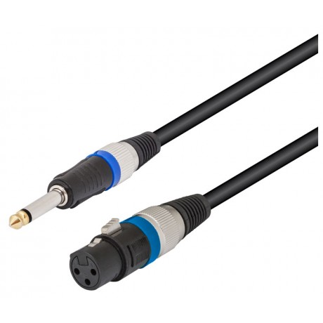 Conexión XLR-Canon hembra a Jack mono de 6,3mm macho de 6,00m - WIR360