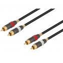 Conexión Profesional 2 RCA macho a 2 RCA macho 10,0m - WIR457