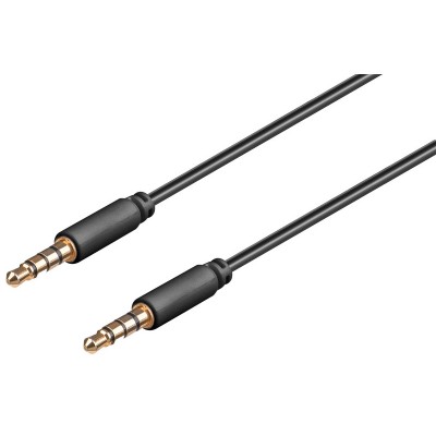 Conexión Jack estéreo 3,5mm 4 pines macho a macho 2.0m - WIR733