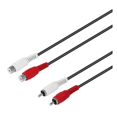 Conexión 2 RCA macho a 2 RCA hembra 1,50m - WIR321