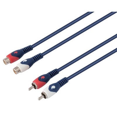 Conexión 2 RCA macho a 2 RCA hembra 10,00m - WIR325