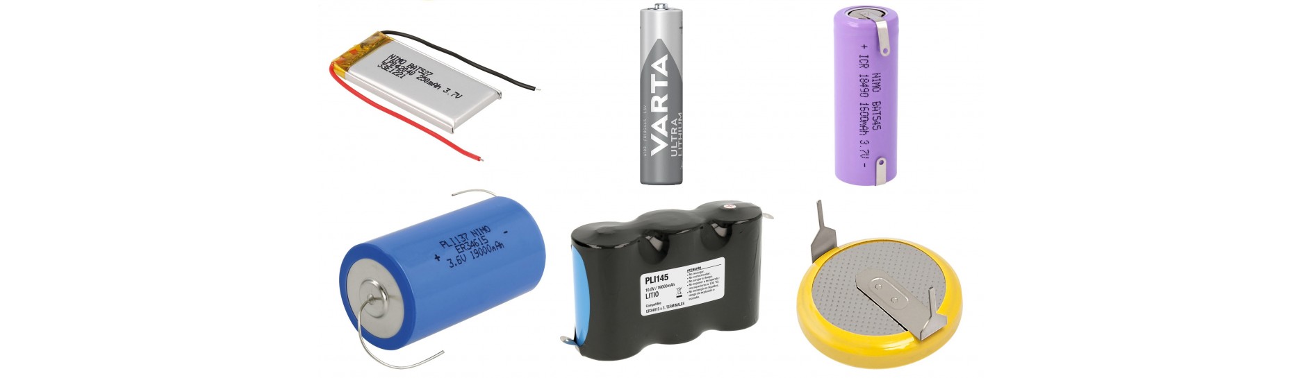 Packs, Baterías y Pilas de Litio | Comprar Pilas y Baterías de Litio Electrónica