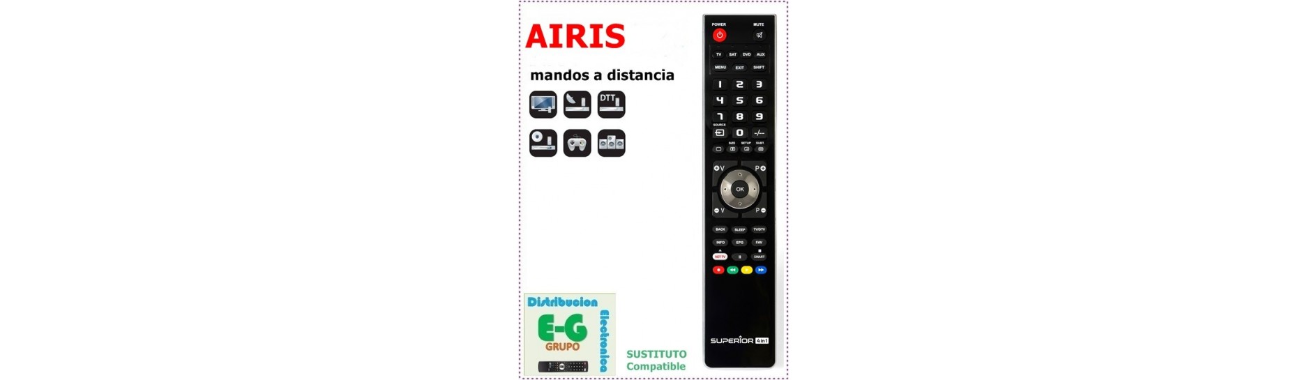 AIRIS Mandos para Televisión | Comprar Mandos AIRIS para Televisión