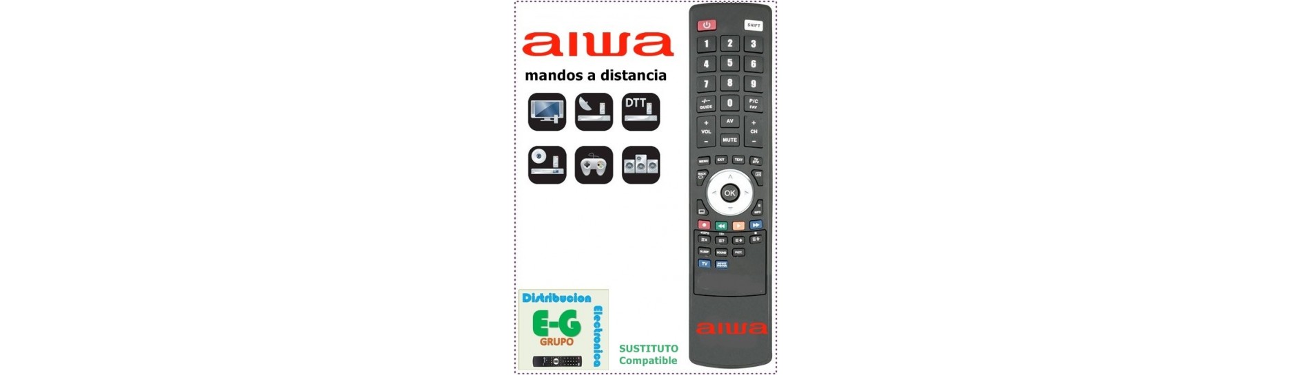 AIWA Mandos para DVD e HIFI | Comprar Mando AIWA para DVD e HIFI