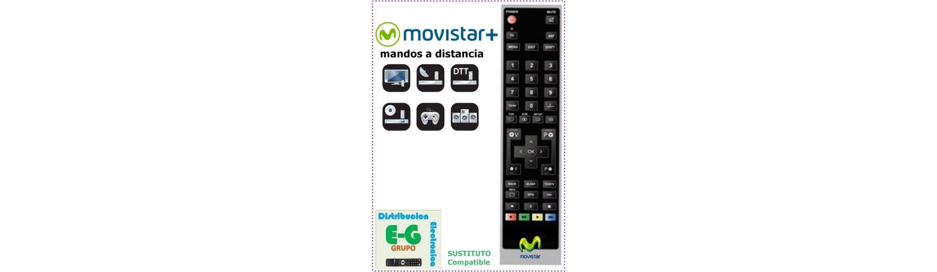 MOVISTAR Mandos para Receptores SAT y TDT | Comprar MOVISTAR Mando para Receptor SAT y TDT