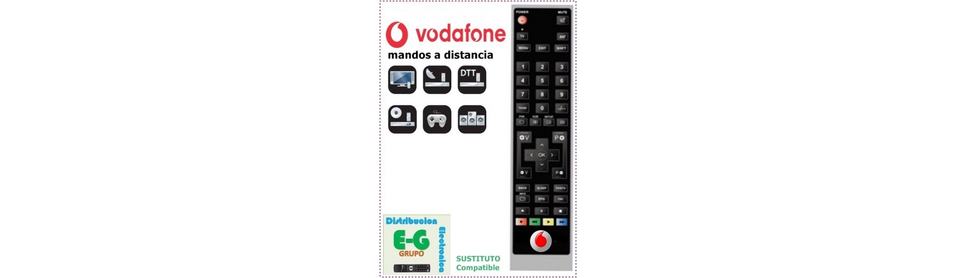  VODAFONE Mandos para Receptores SAT y TDT | Comprar VODAFONE Mando para Receptor SAT y TDT