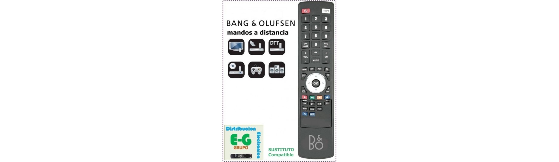 BANG OLUFSEN Mandos para DVD e HIFI | Comprar Mando BANG OLUFSEN para DVD e HIFI