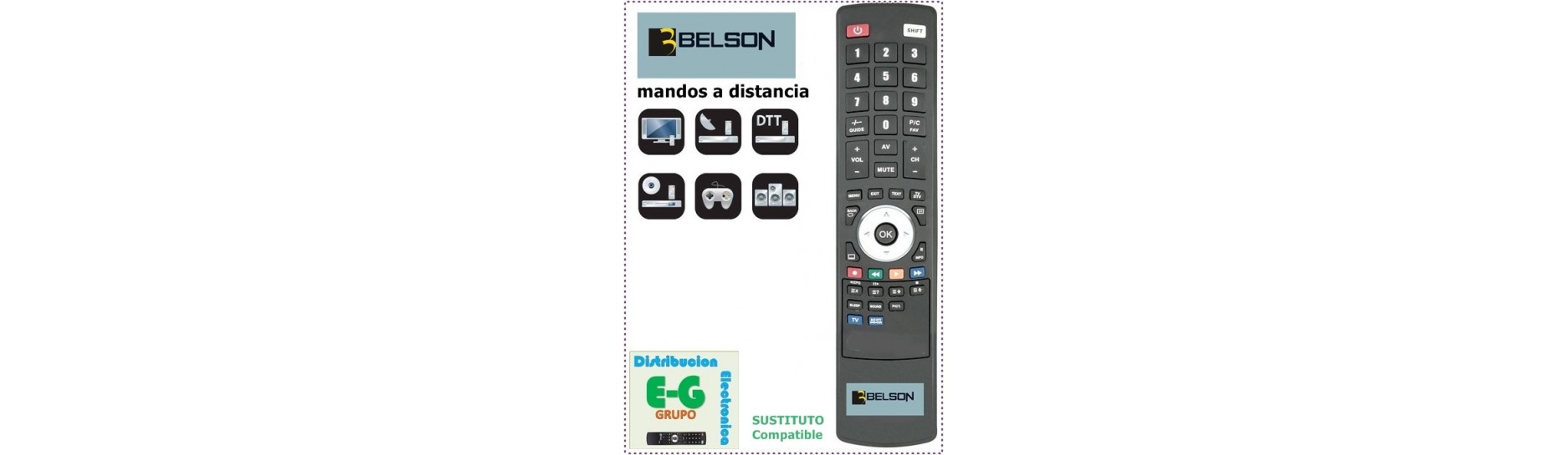 BELSON Mandos para Receptores SAT y TDT | Comprar BELSON Mando para Receptor SAT y TDT