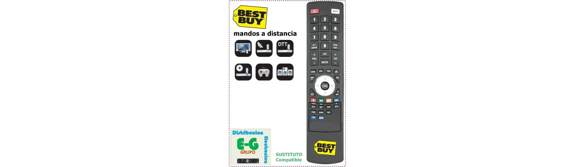 BEST BUY Mandos para Receptores SAT y TDT | Comprar BEST BUY Mando para Receptor SAT y TDT