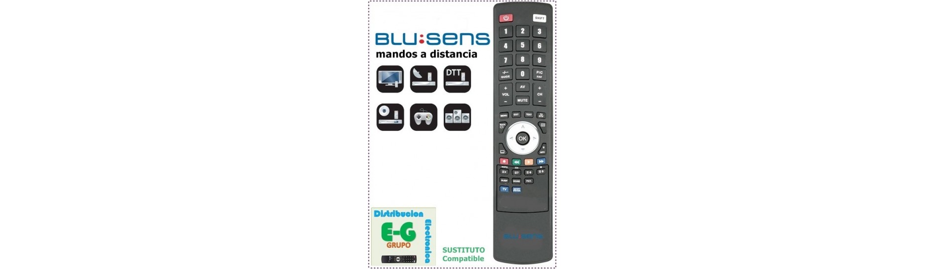 BLUSENS Mandos para Receptores SAT y TDT | Comprar BLUSENS Mando para Receptor SAT y TDT