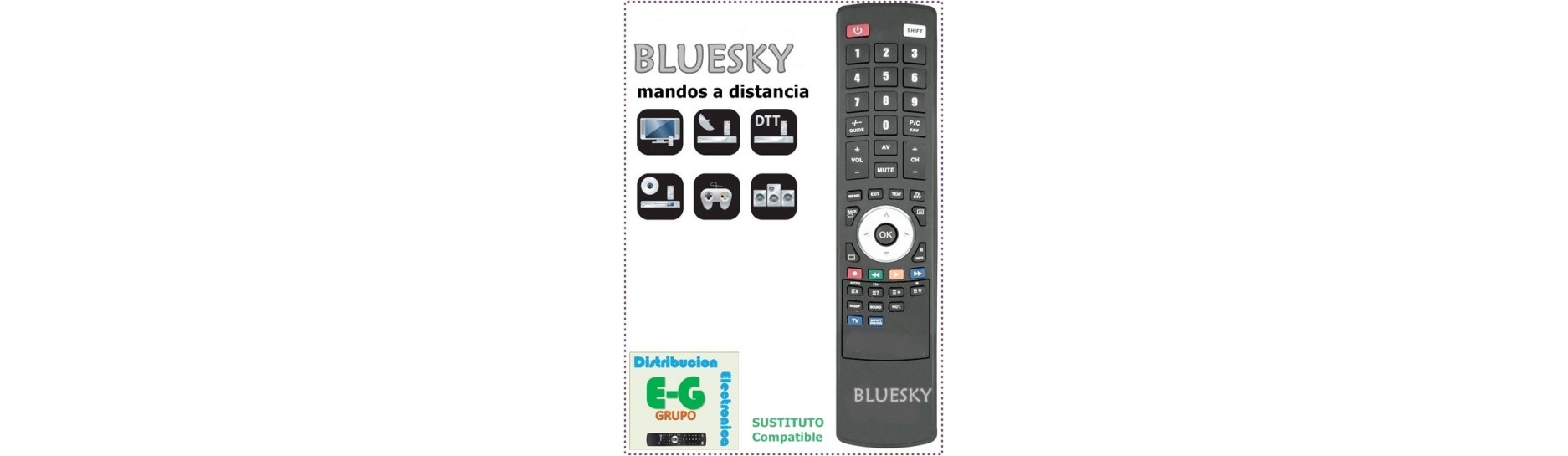 BLUESKY Mando para Televisión | Comprar Mando BLUESKY para Televisión