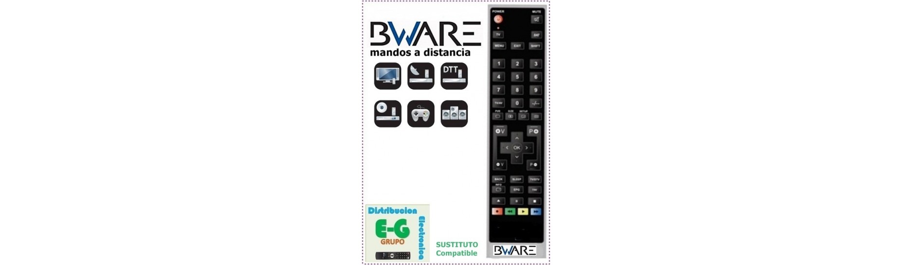  BWARE Mandos para Receptores SAT y TDT | Comprar BWARE Mando para Receptor SAT y TDT