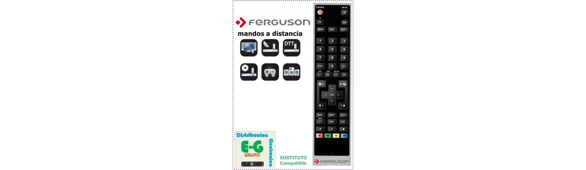 FERGUSON Mandos para Receptores SAT y TDT | Comprar FERGUSON Mando para Receptor SAT y TDT