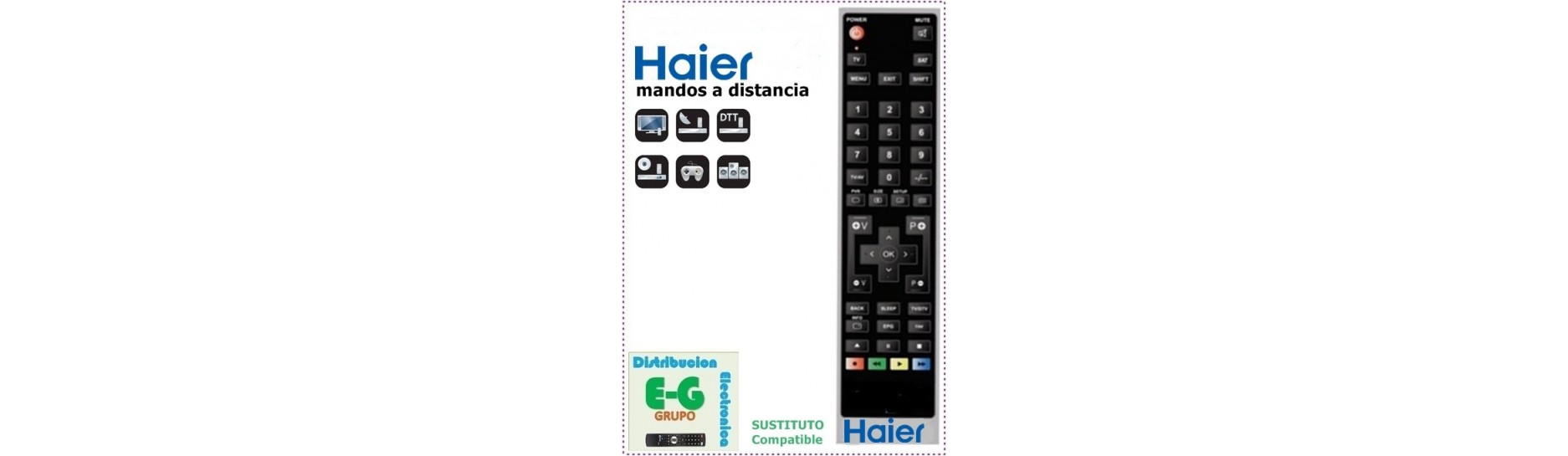 HAIER Mandos para Receptores SAT y TDT | Comprar HAIER Mando para Receptor SAT y TDT