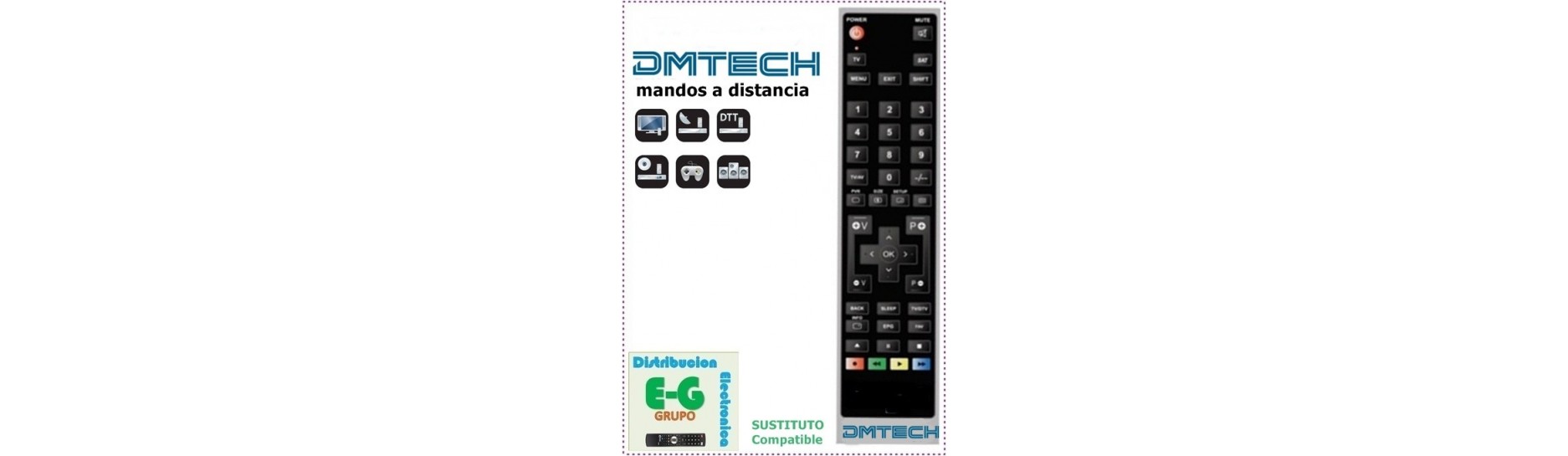 DMTECH Mandos para DVD e HIFI | Comprar Mando DMTECHL para DVD e HIFI