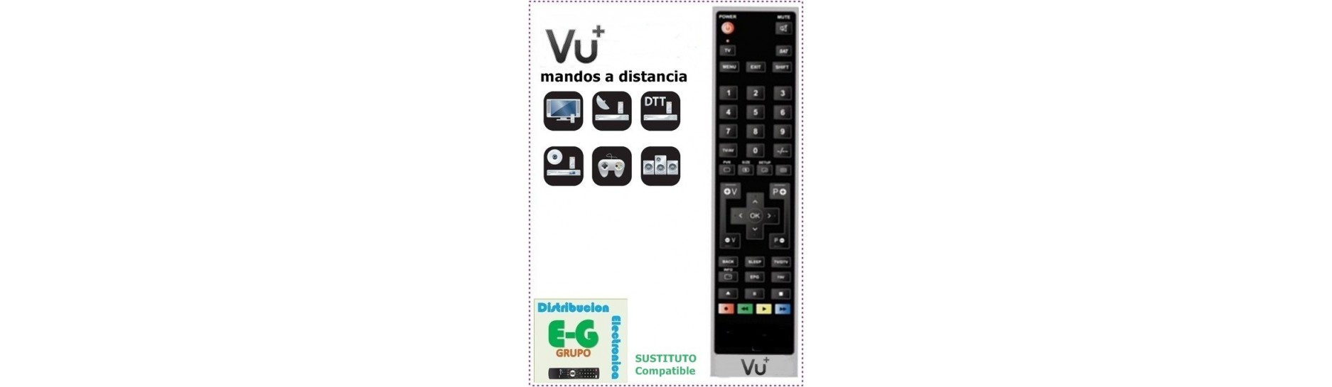 VU+ Mandos para Receptores SAT y TDT | Comprar VU+ Mando para Receptor SAT y TDT