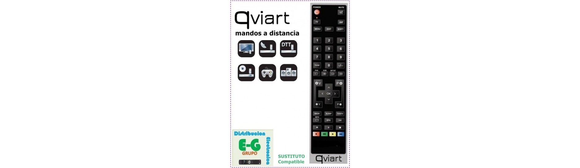 QVIART Mandos para Receptores SAT y TDT | Comprar QVIART Mando para Receptor SAT y TDT