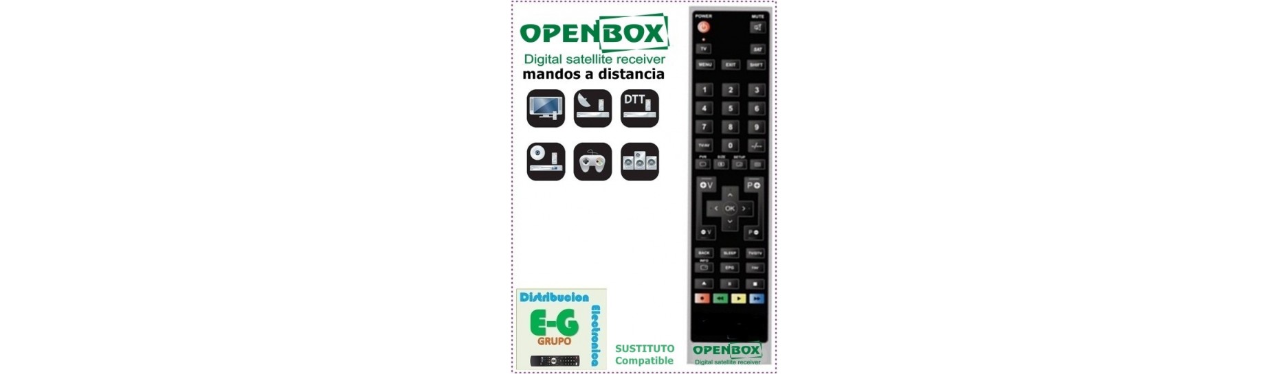 OPENBOX Mandos para Receptores SAT y TDT | Comprar OPENBOX Mando para Receptor SAT y TDT