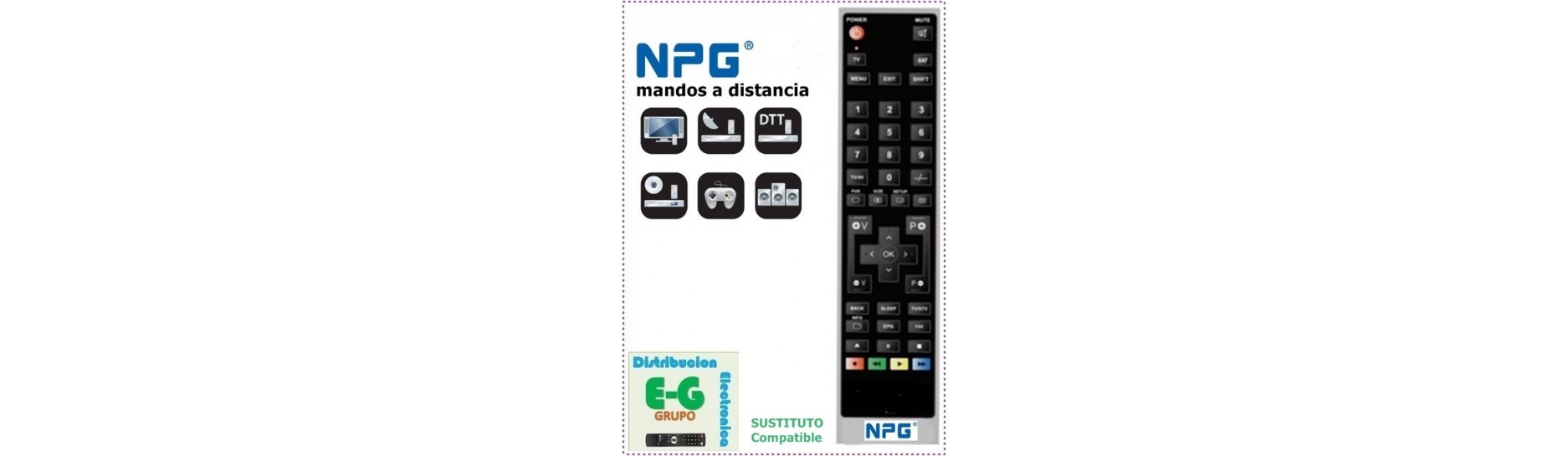 NPG Mandos para Receptores SAT y TDT | Comprar NPG Mando para Receptor SAT y TDT