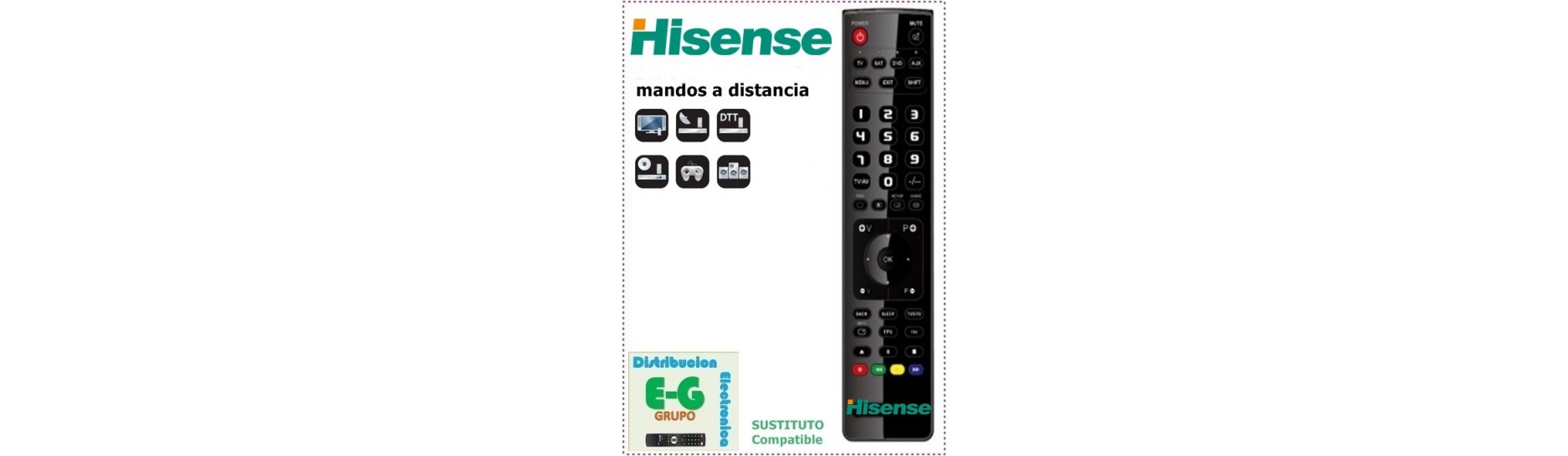 HISENSE Mandos para Receptores SAT y TDT | Comprar HISENSE Mando para Receptor SAT y TDT