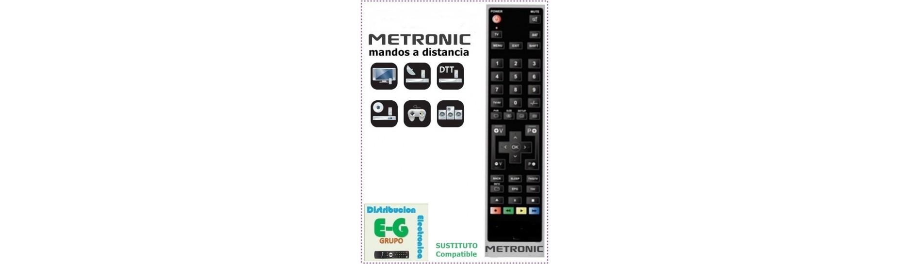 METRONIC Mandos para Receptores SAT y TDT | Comprar METRONIC Mando para Receptor SAT y TDT