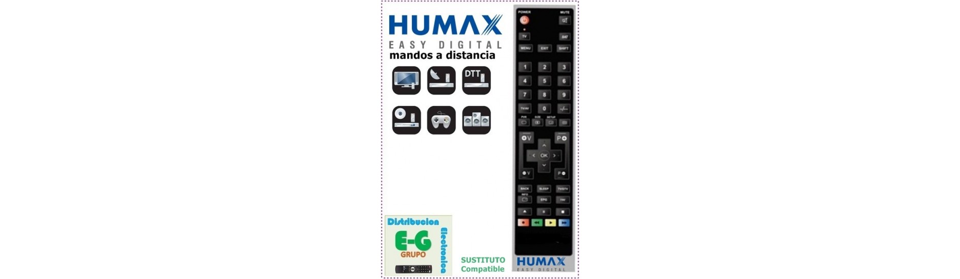 HUMAX Mandos para Receptores SAT y TDT | Comprar HUMAX Mando para Receptor SAT y TDT