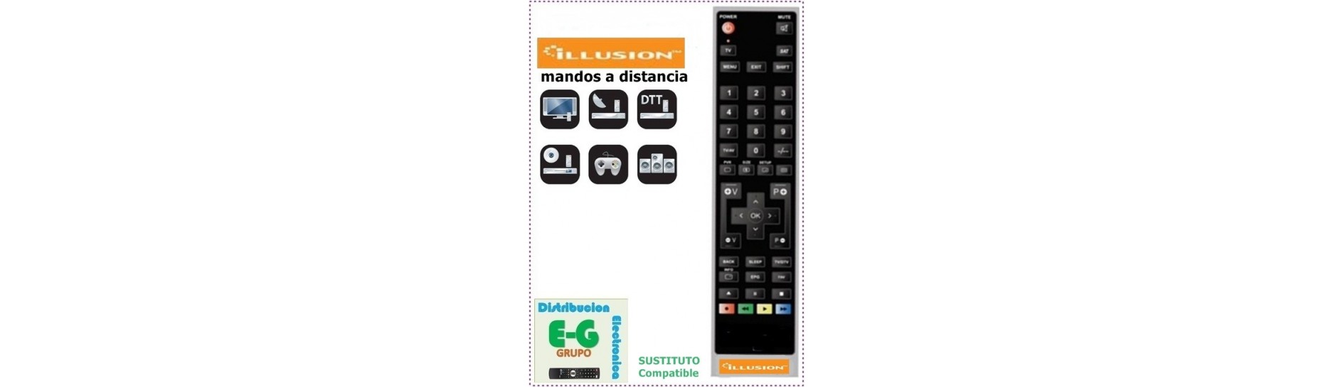 ILLUSION Mandos para Receptores SAT y TDT | Comprar ILLUSION Mando para Receptor SAT y TDT